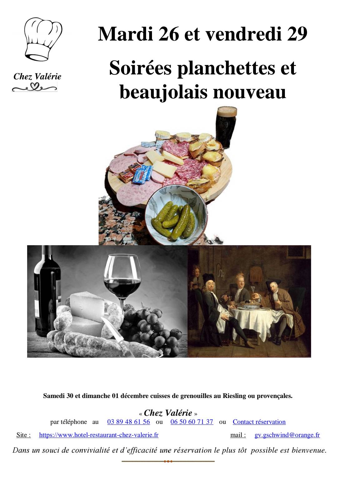 BEAUJOLAIS NOUVEAU ET PLANCHETTES Cernay