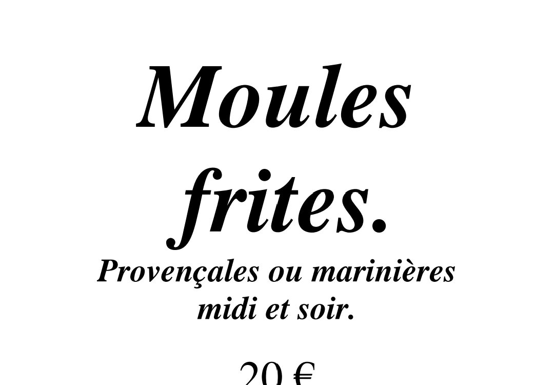 VENDREDI 24 OCTOBRE MOULES-FRITES Kingersheim