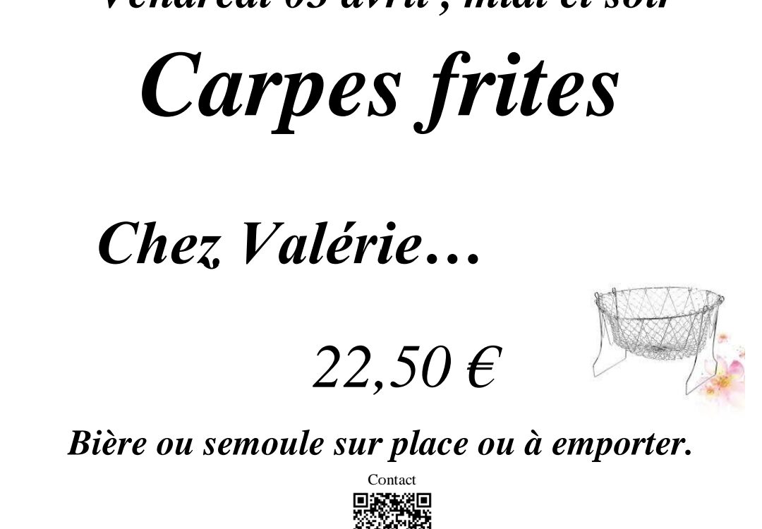 CARPES FRITES le 03 AVRIL Illzach