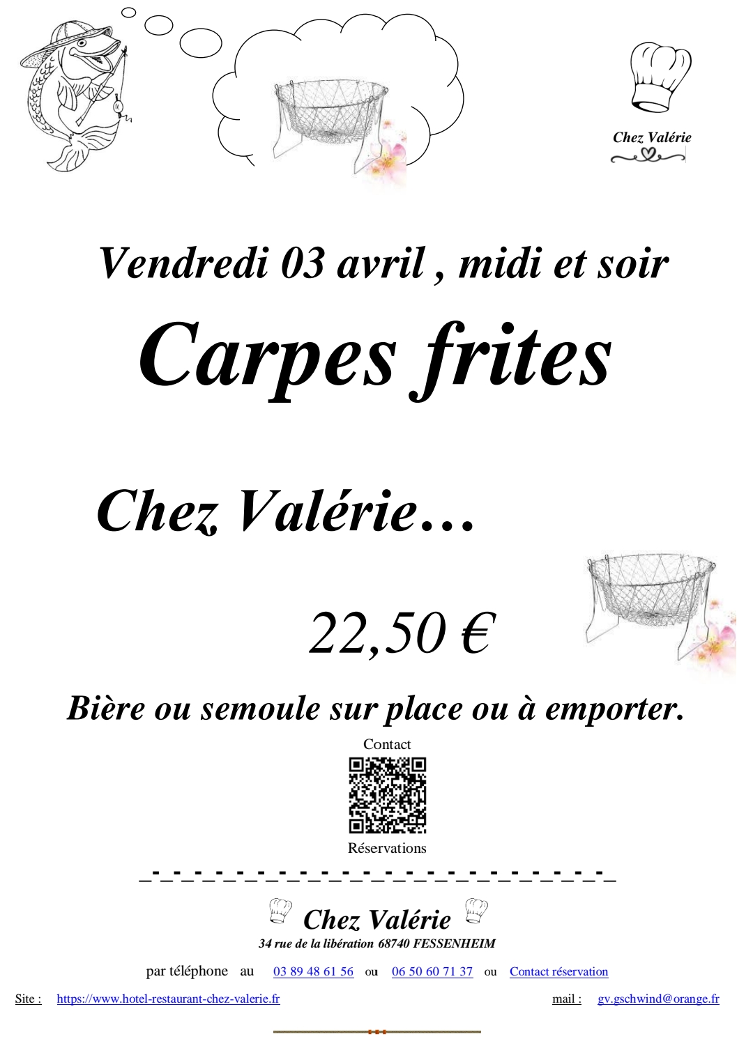 CARPES FRITES le 03 AVRIL Illzach
