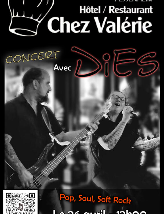 DiES EN CONCERT BIENT&Ocirc;T…25 AVRIL &agrave; MIDI Saint-Louis