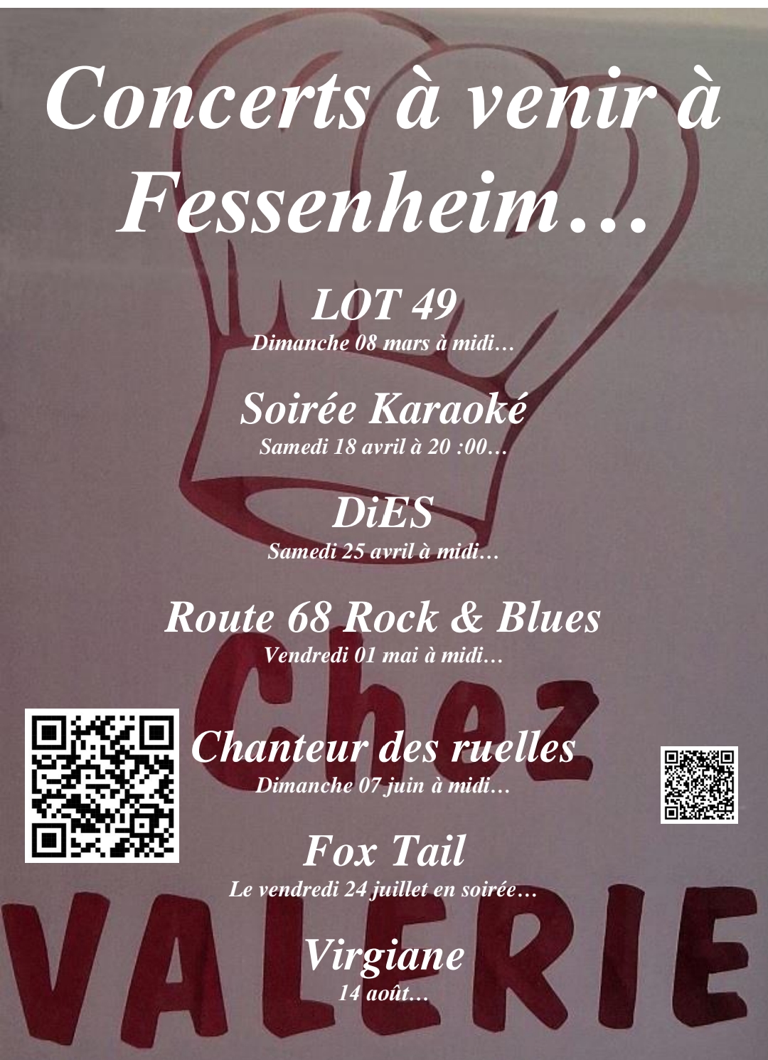 LES CONCERTS…2026 Saint-Louis