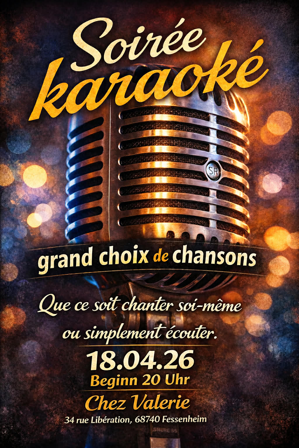 KARAOKE LE 18 AVRIL Riedisheim