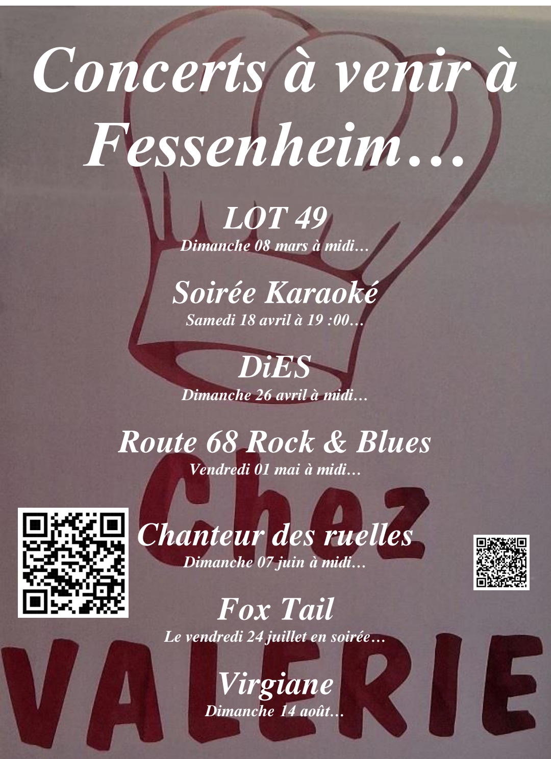 LES CONCERTS…2026 Saint-Louis