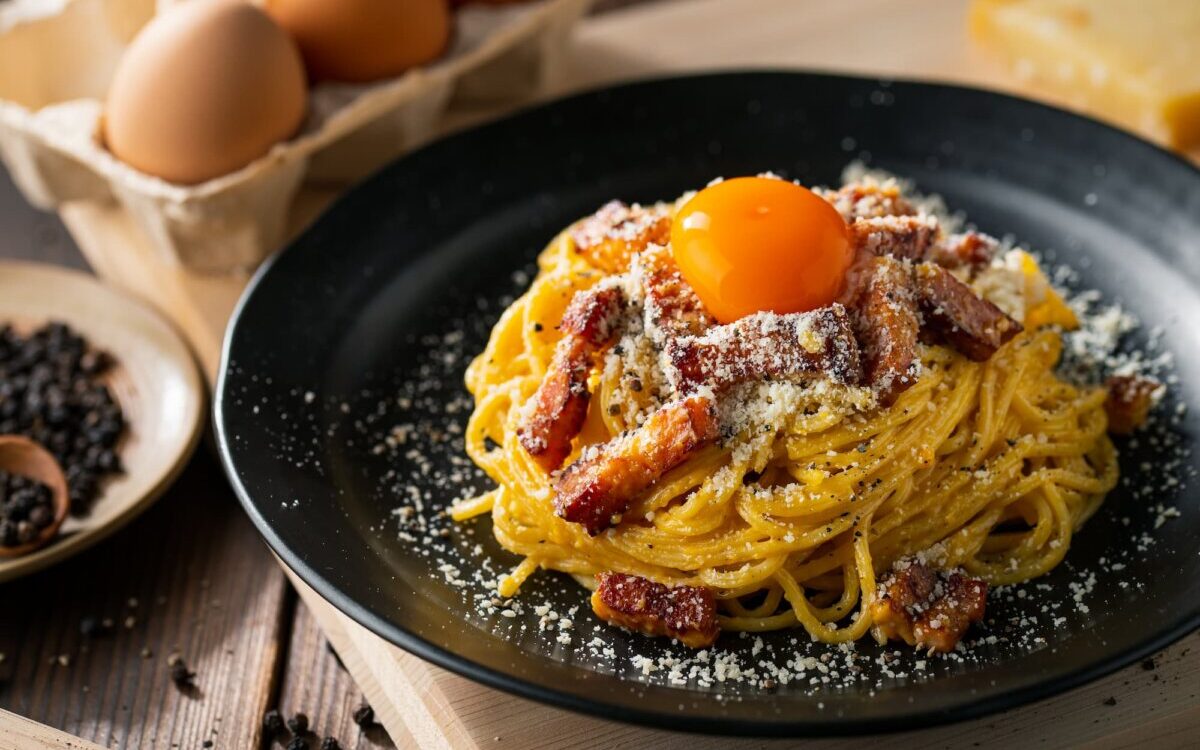 CARBONARA 1200X750 | Hotel Restaurant Chez Valerie Carbonara ou napolitaine : quelle sauce de pâtes révèle vraiment les saveurs des tagliatelles ? Illzach