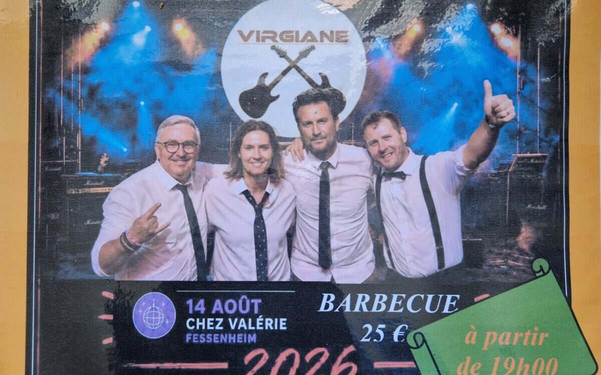 BARBECUE &amp; CONCERT DE VIRGIANE VENDREDI 14 AOUT &agrave; 19HOO Saint-Louis