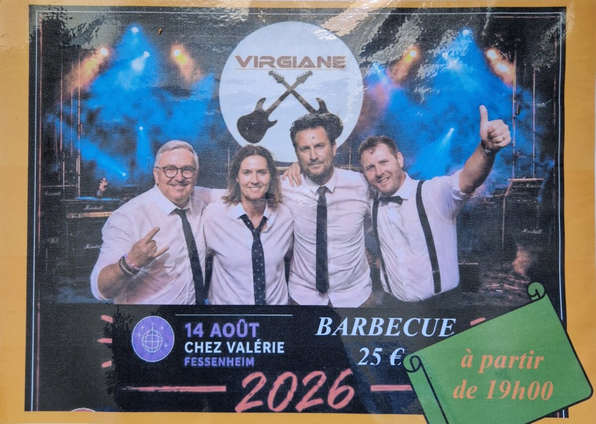 BARBECUE &amp; CONCERT DE VIRGIANE VENDREDI 14 AOUT &agrave; 19HOO Saint-Louis