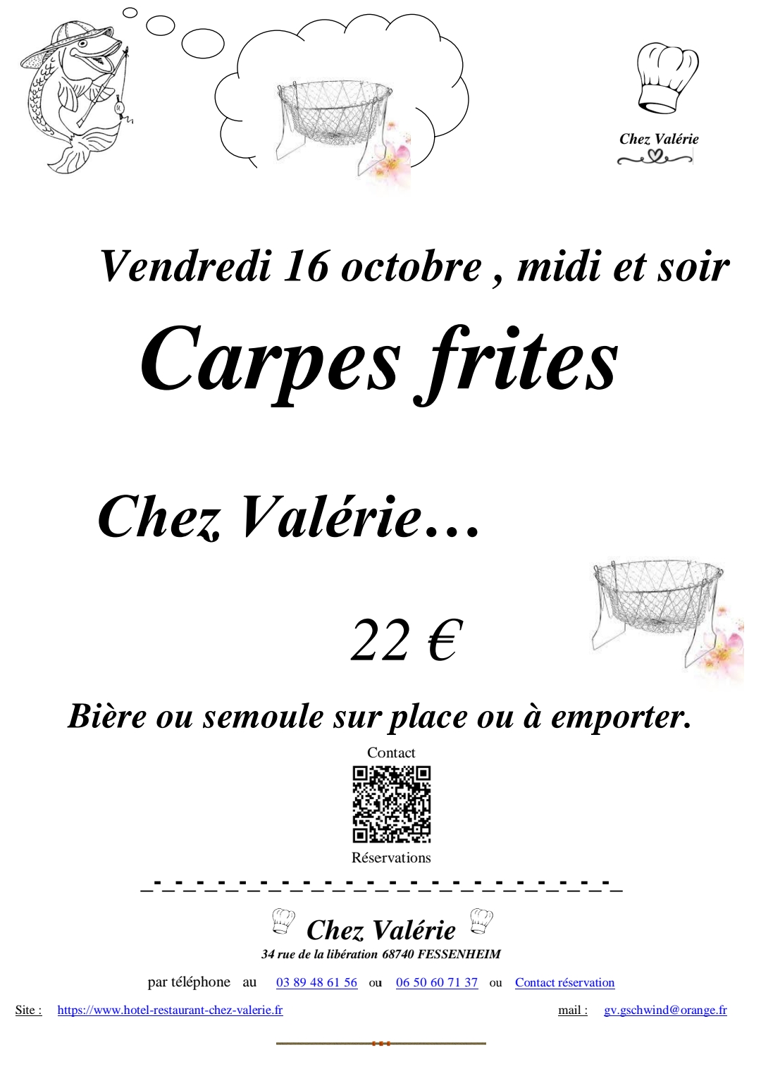 CARPES FRITES VENDREDI 16 Colmar